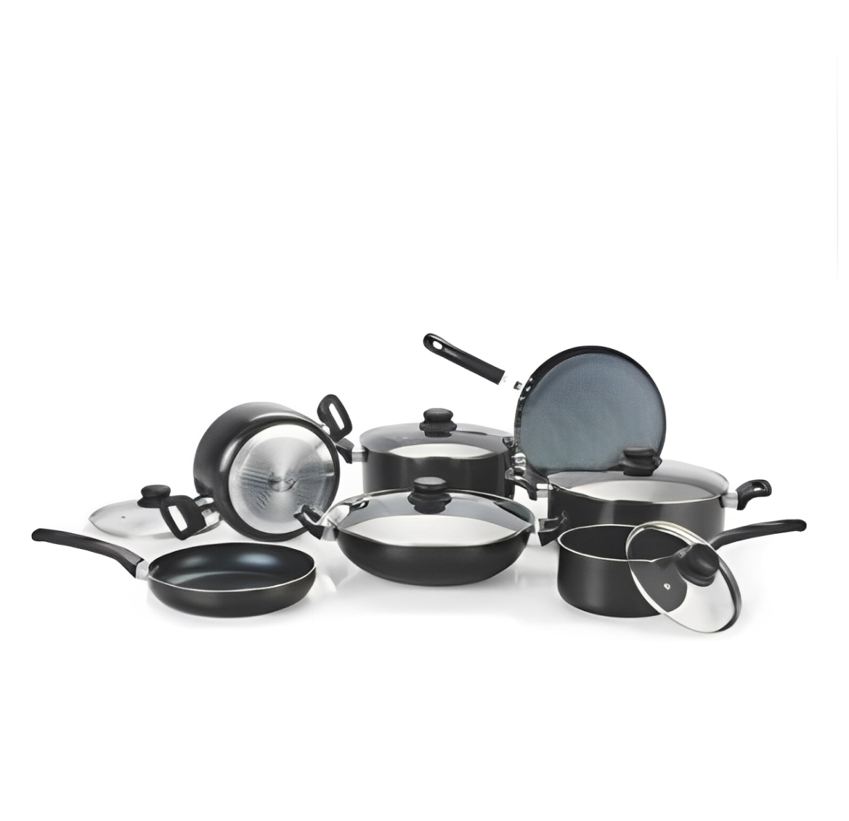 Black Non-Stick Cookware Set